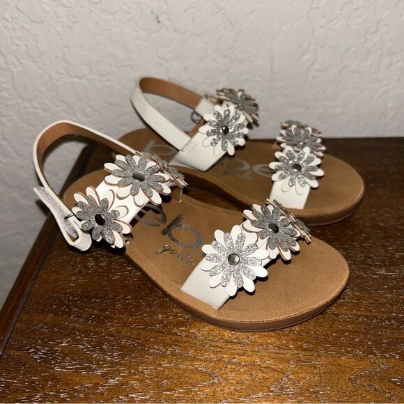 Bebe Flower Sling Back Sandal Shoes - Picture 2 of 9